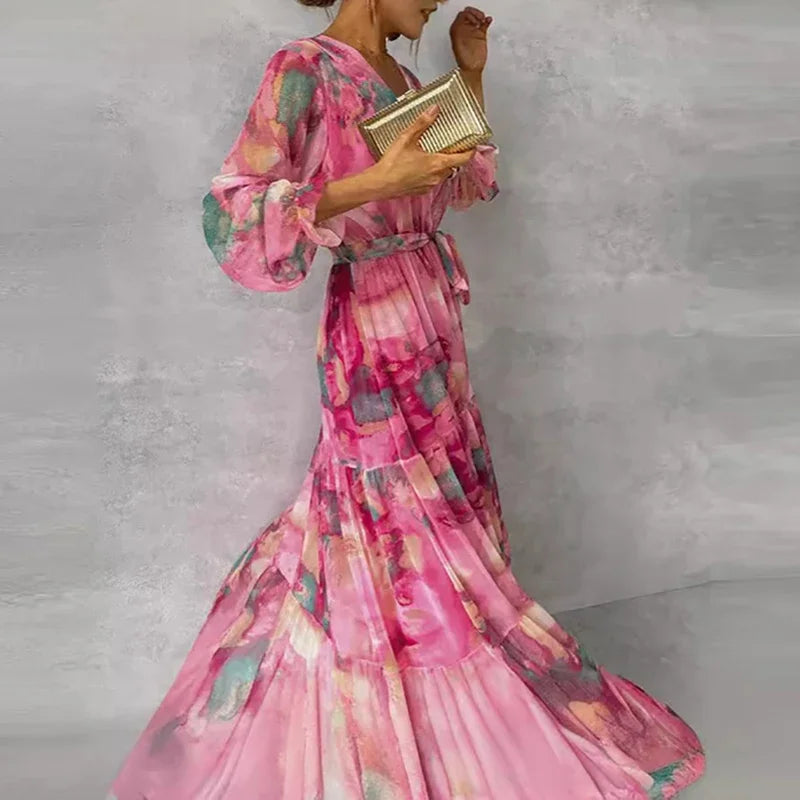 Relaxed Fit Dress for Women - Flowy Casual Midi Dress
