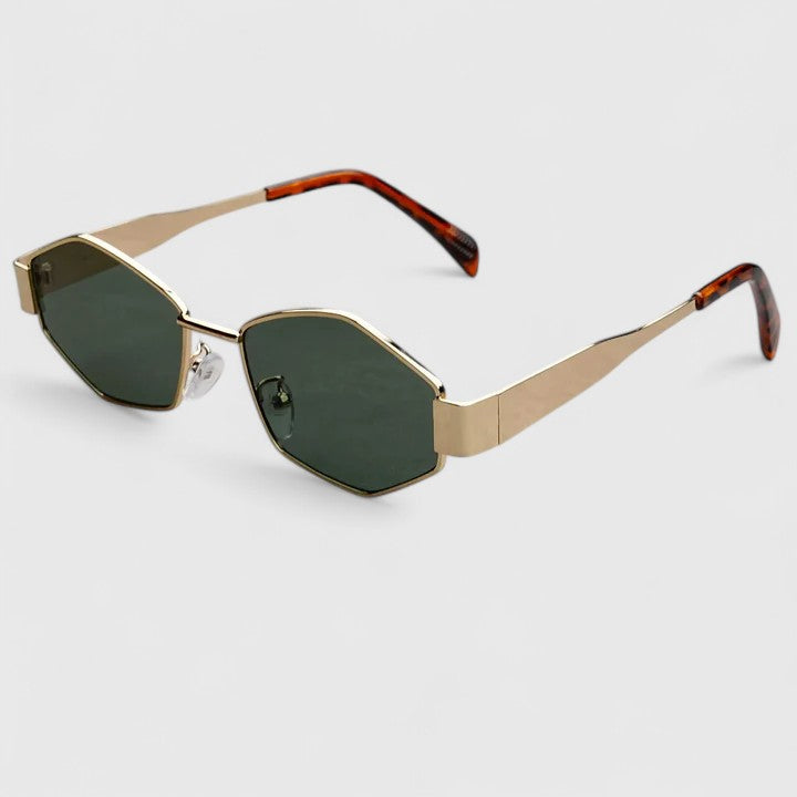 Hexagon Sunglasses Women Vintage Metal Frame UV Protection