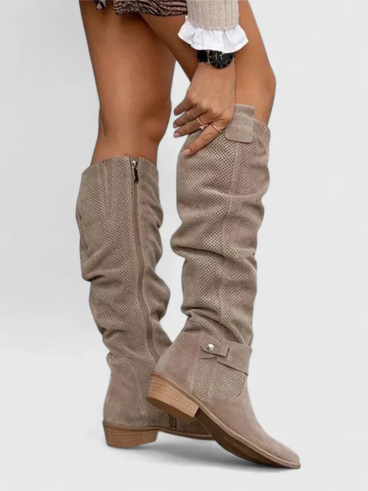 Orthopedic Ankle Boots with Side Zipper and Buckle Detail