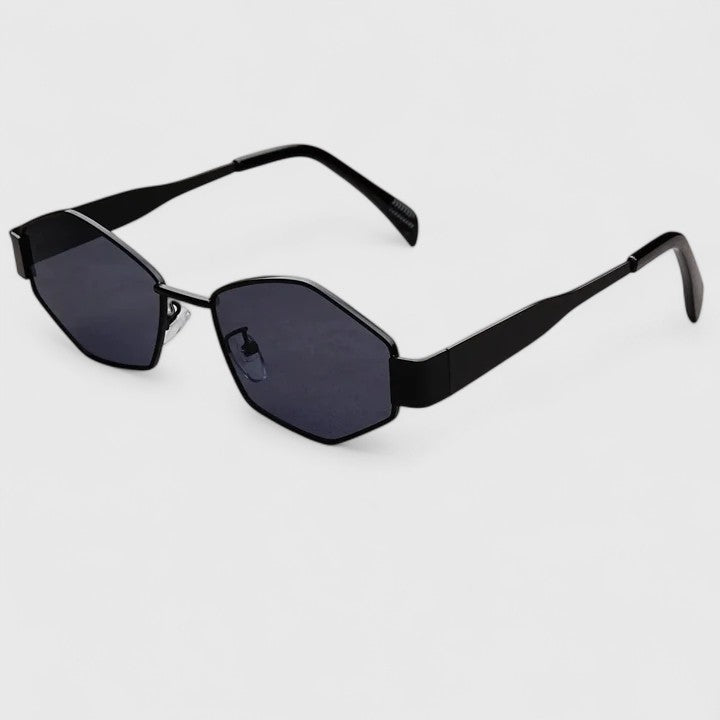 Hexagon Sunglasses Women Vintage Metal Frame UV Protection