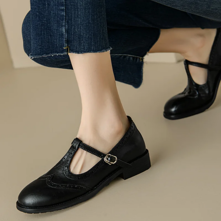 T-Strap Mary Jane Flats for Women - Comfortable All Day Shoes