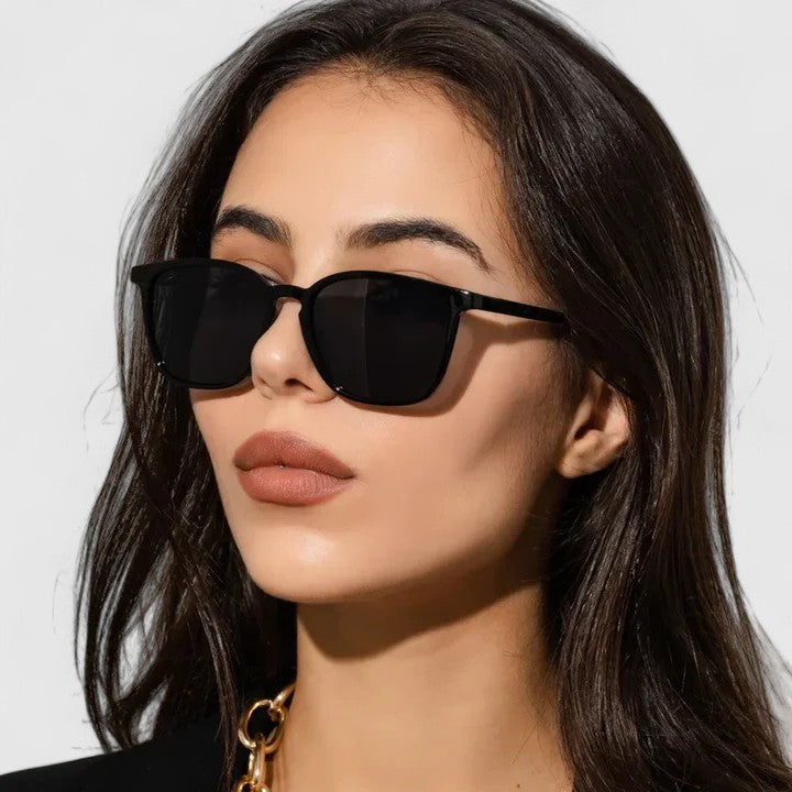Retro Rectangle Sunglasses with UV Protection for Women