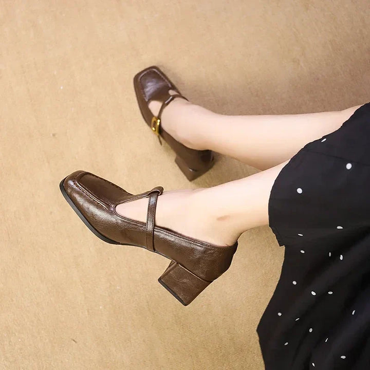 French Mary Jane Flats for Women | Comfortable Ankle Strap Shoes