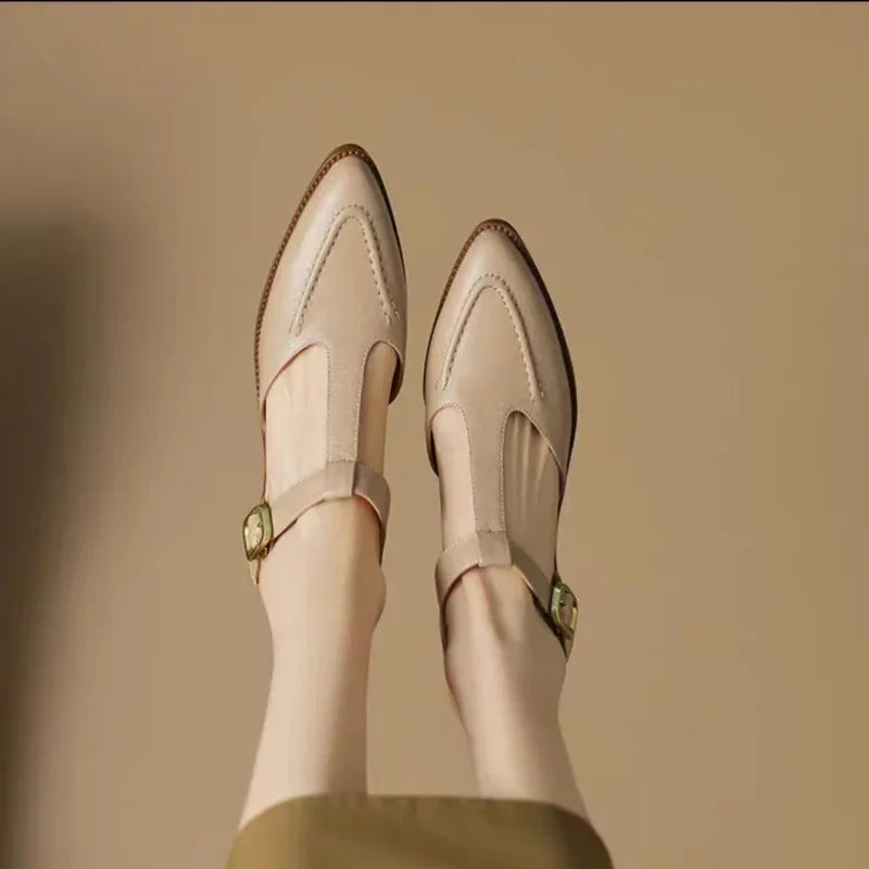 Mary Jane Shoes With Buckle Strap | Classic Comfort Flats