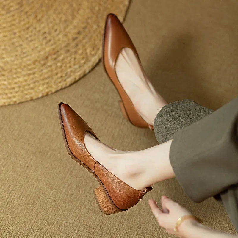 Mary Jane Flats with Ankle Strap - Classic Comfortable Pumps
