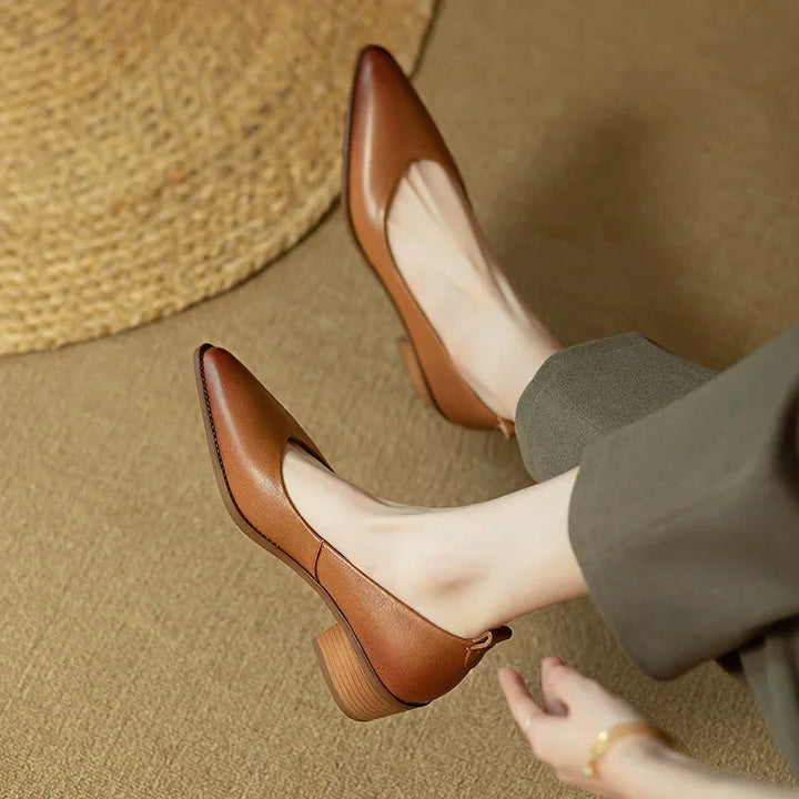 Mary Jane Flats with Ankle Strap - Classic Comfortable Pumps