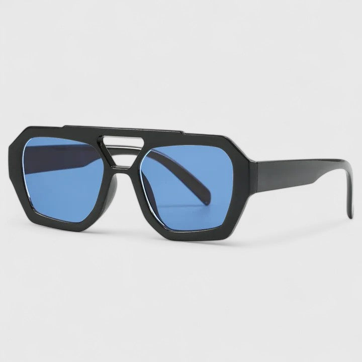 Leopard Print Sunglasses with Double Bridge Design for Women