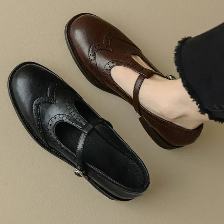 T-Strap Mary Jane Flats for Women - Comfortable All Day Shoes