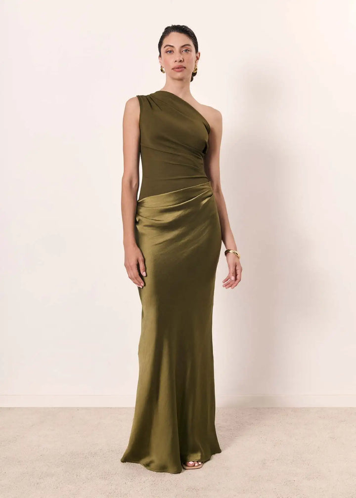 Maxi Dress in Satin - Elegant Long Dress for Women