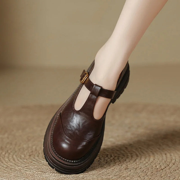 T-Bar Mary Jane Flats - Classic Comfortable Shoes for Women