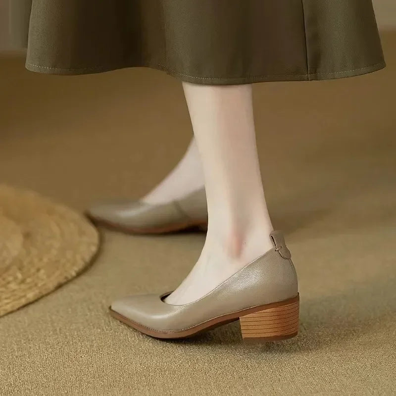Mary Jane Flats with Ankle Strap - Classic Comfortable Pumps