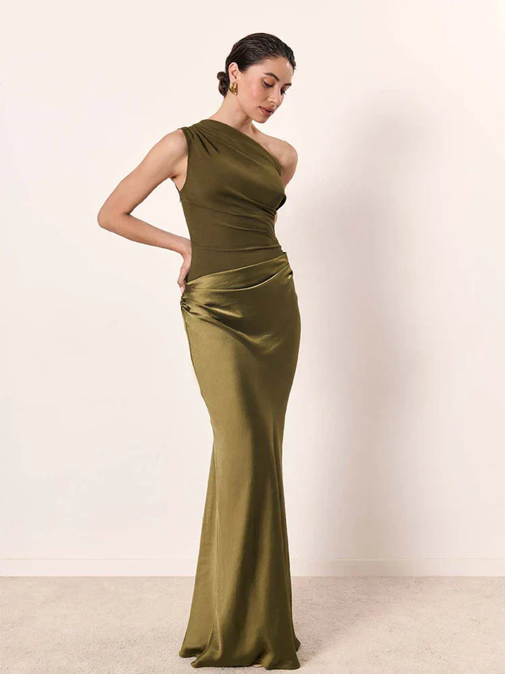 Maxi Dress in Satin - Elegant Long Dress for Women