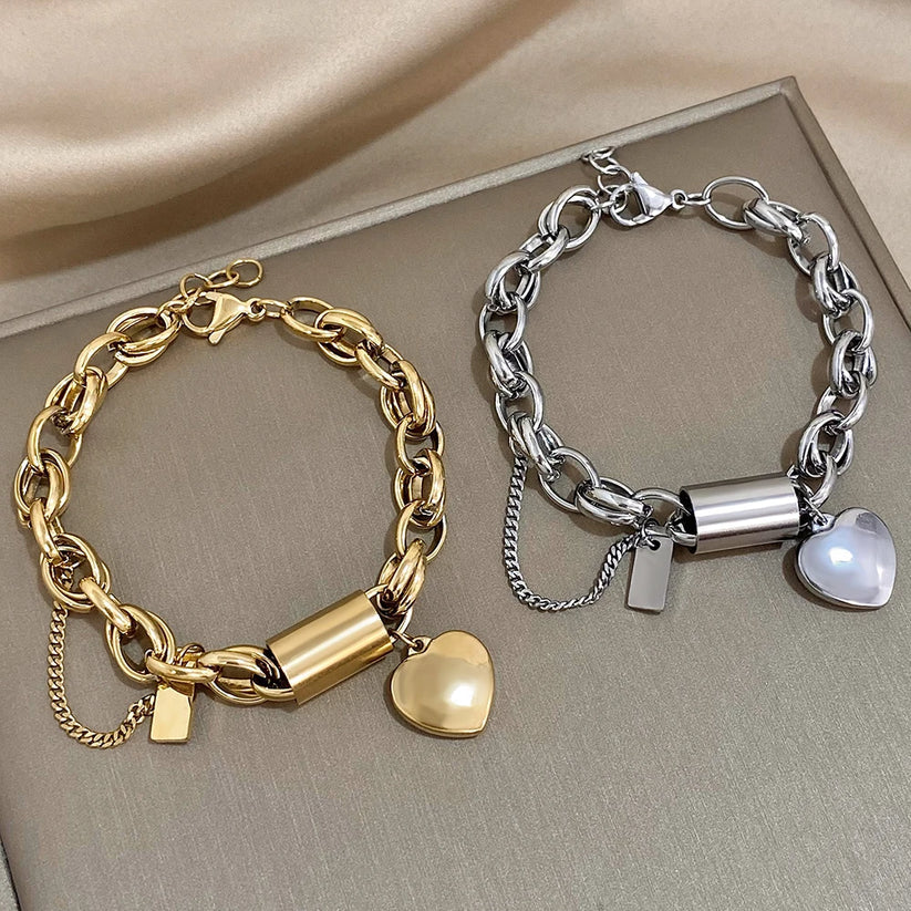 Chunky Gold Bracelet Statement Cuff for Women