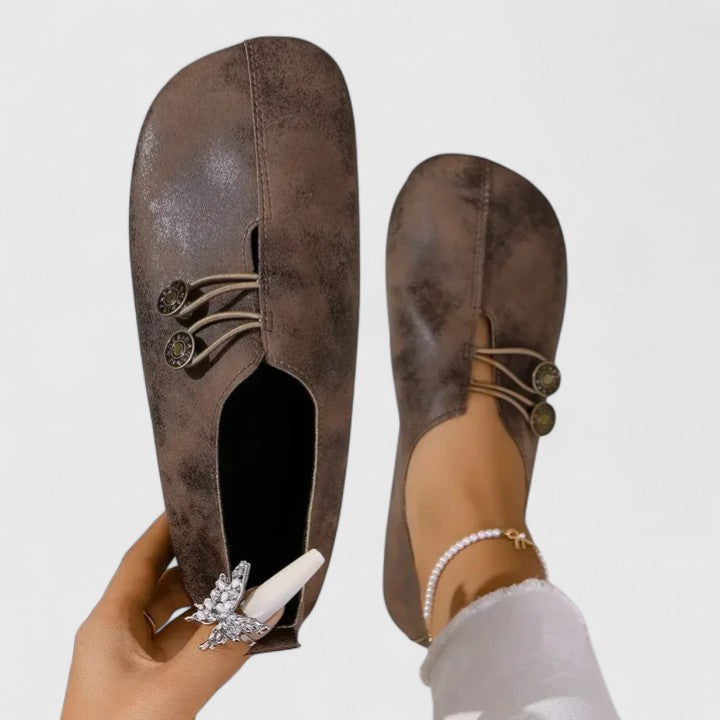 Women's Leather Loafers - Comfortable Slip On Flats