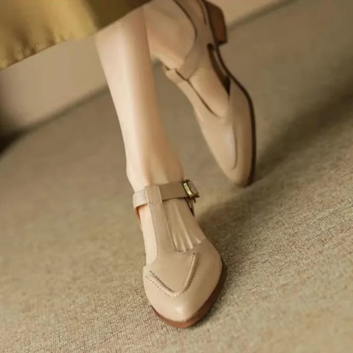 Mary Jane Shoes With Buckle Strap | Classic Comfort Flats