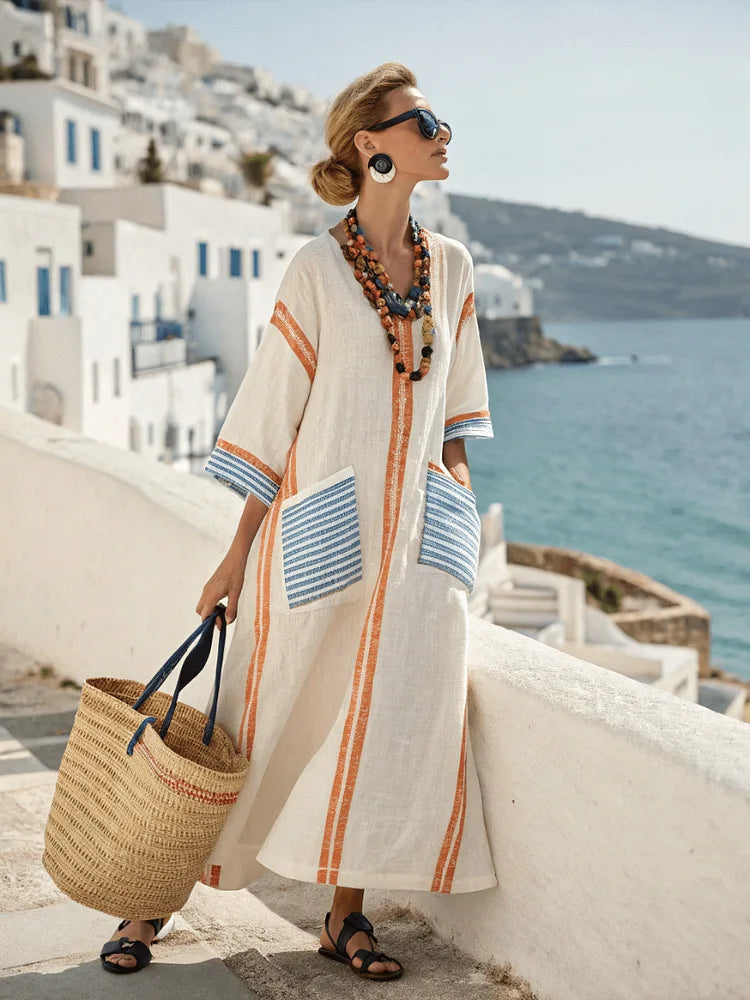 Coastal Maxi Dress for Women - Flowing Summer Dress