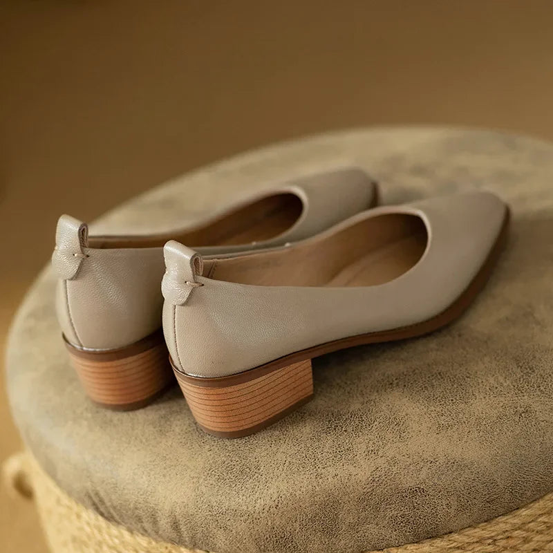 Mary Jane Flats with Ankle Strap - Classic Comfortable Pumps