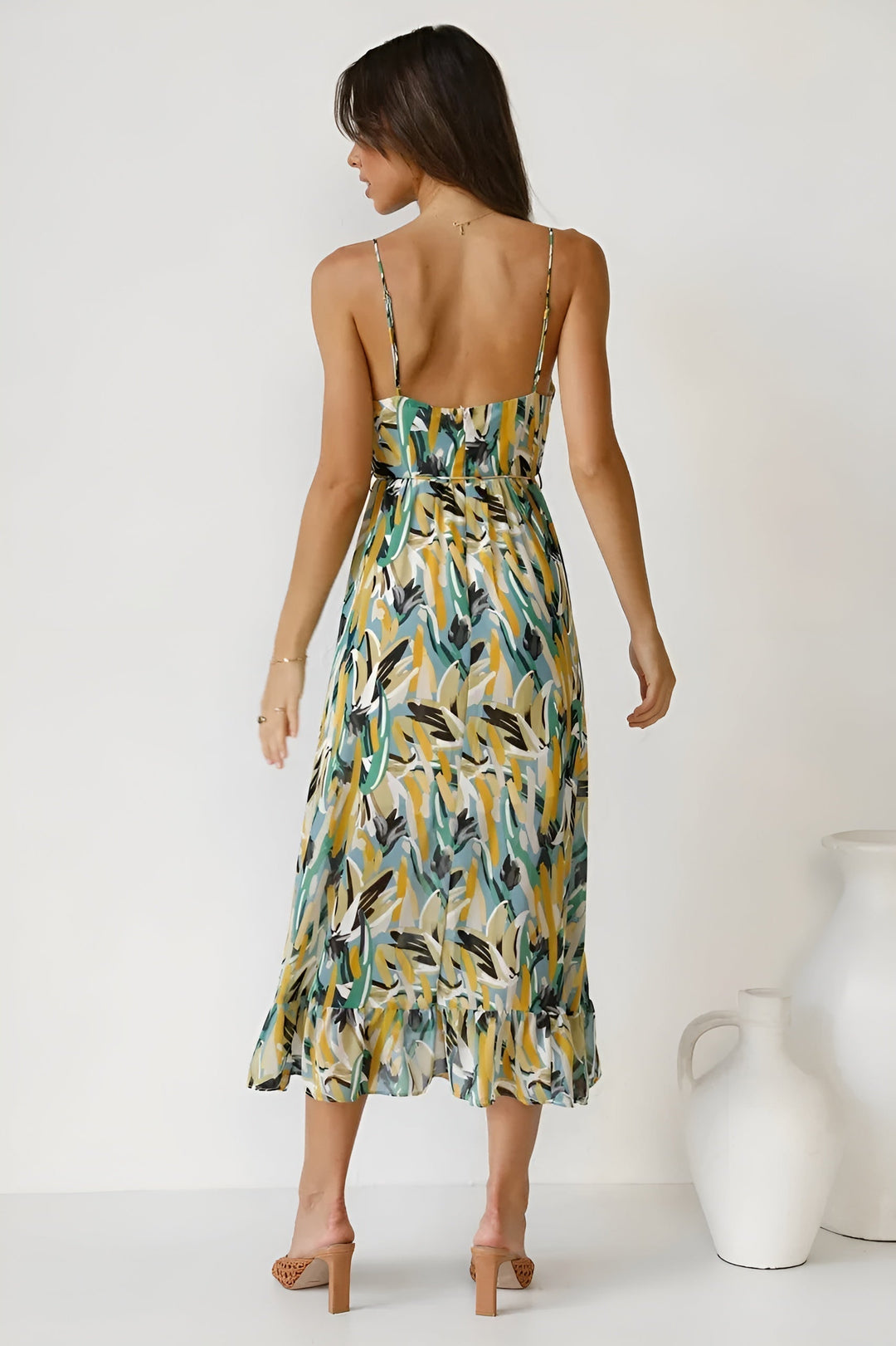 Patterned Spring Dress for Women - Elegant Floral Print Dress
