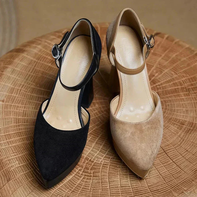 Mary Jane Heels for Women - Classic Ankle Strap Pumps