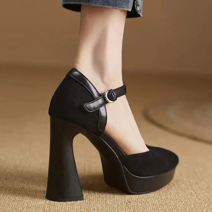 Mary Jane Heels for Women - Classic Ankle Strap Pumps