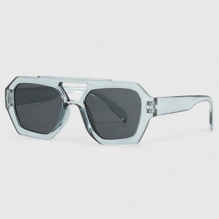 Leopard Print Sunglasses with Double Bridge Design for Women