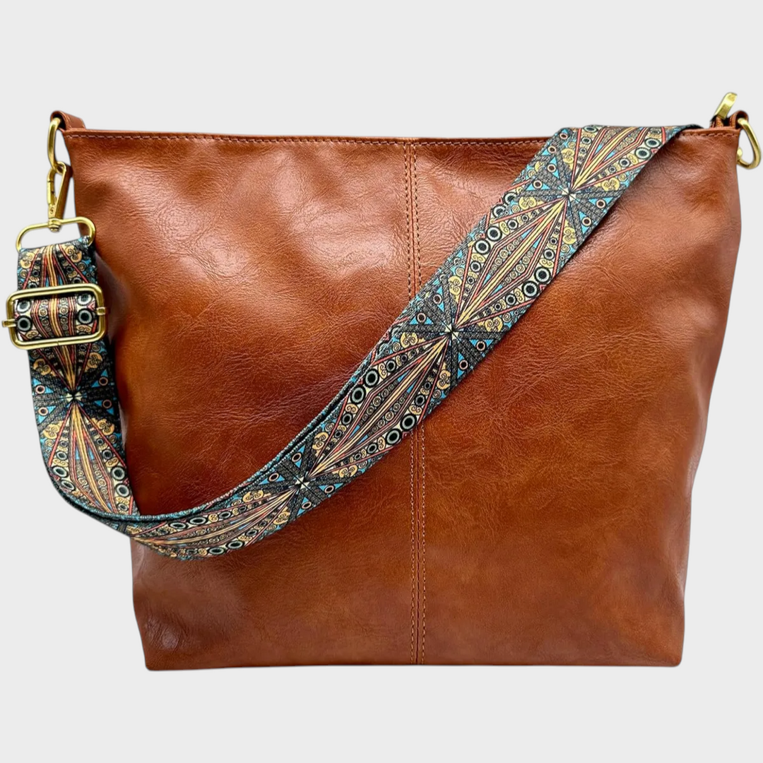 Crossbody Bag for Women - Lightweight Green Vegan Leather Purse