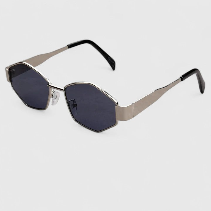 Hexagon Sunglasses Women Vintage Metal Frame UV Protection