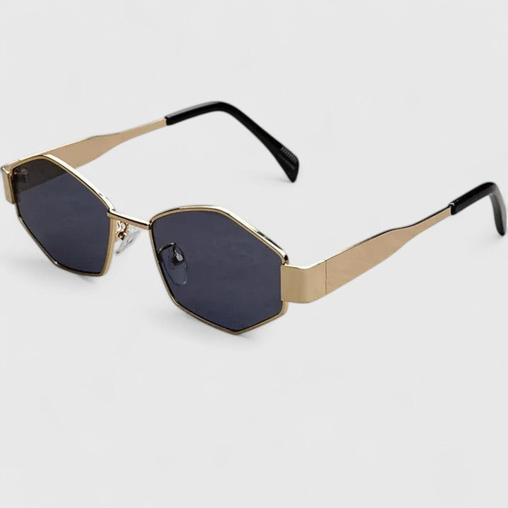Hexagon Sunglasses Women Vintage Metal Frame UV Protection