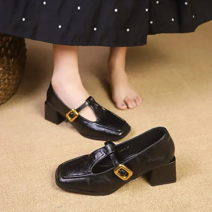French Mary Jane Flats for Women | Comfortable Ankle Strap Shoes