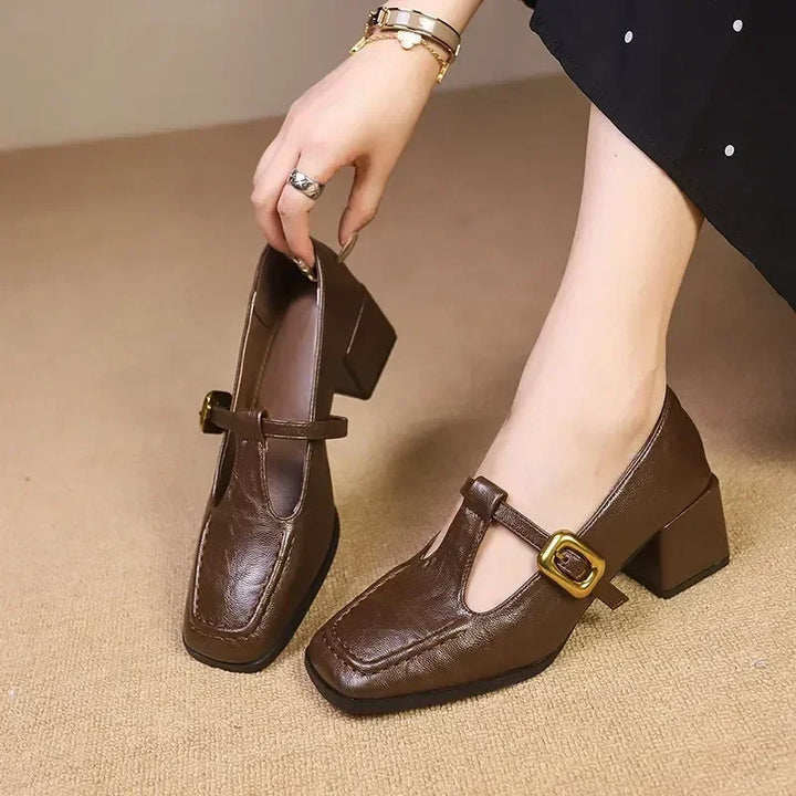 French Mary Jane Flats for Women | Comfortable Ankle Strap Shoes