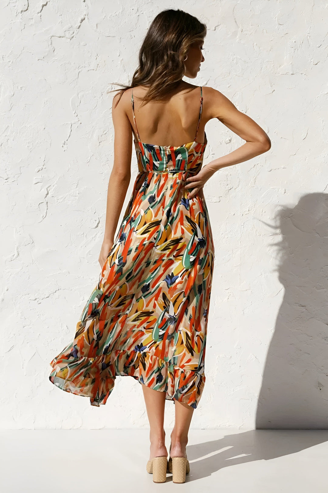 Patterned Spring Dress for Women - Elegant Floral Print Dress