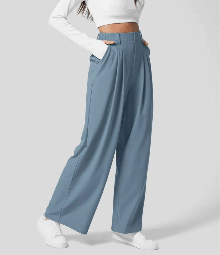 Wide Leg Trousers for Women - Modern High Waisted Pants