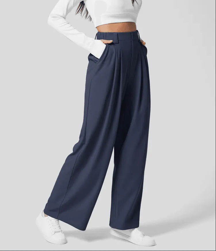 Wide Leg Trousers for Women - Modern High Waisted Pants