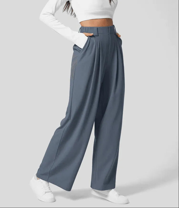Wide Leg Trousers for Women - Modern High Waisted Pants