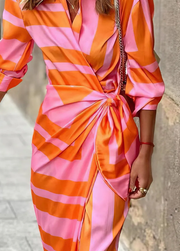 Printed Wrap Dress for Women | Classic Flattering Silhouette