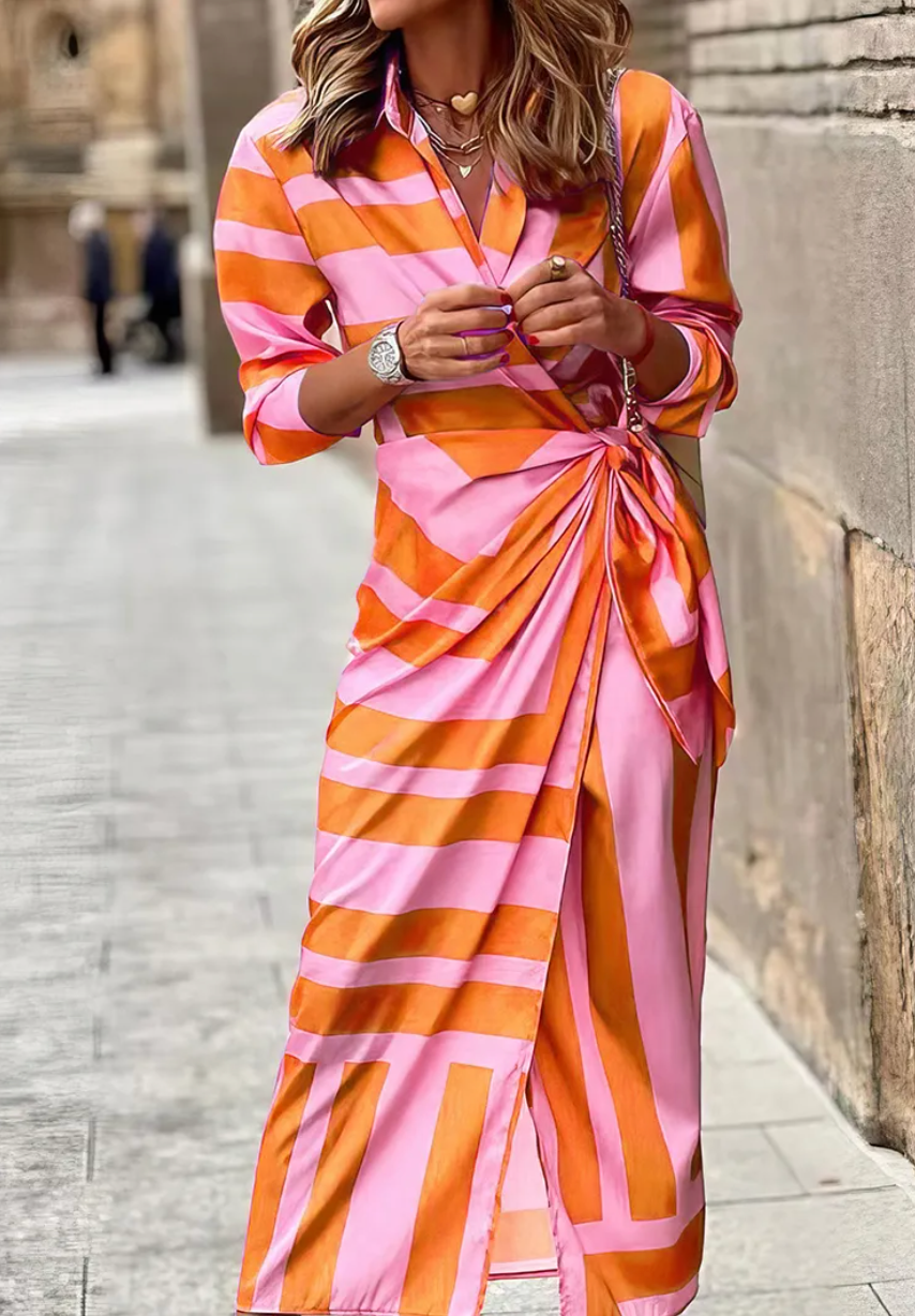 Printed Wrap Dress for Women | Classic Flattering Silhouette