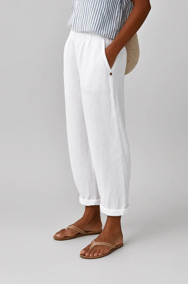 Linen Cotton Trousers for Women - Relaxed Fit Pants