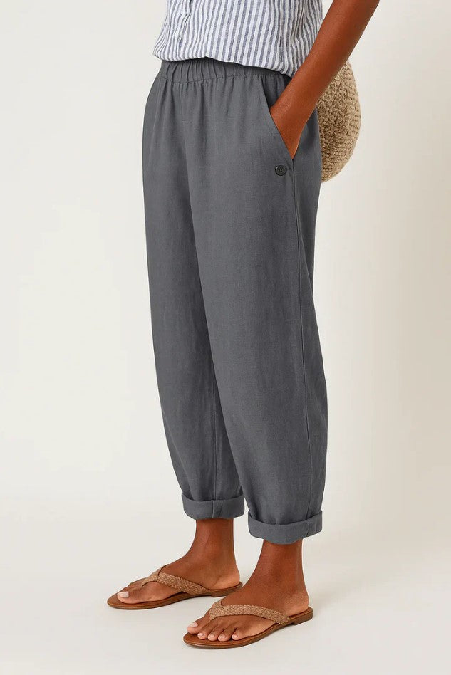 Linen Cotton Trousers for Women - Relaxed Fit Pants