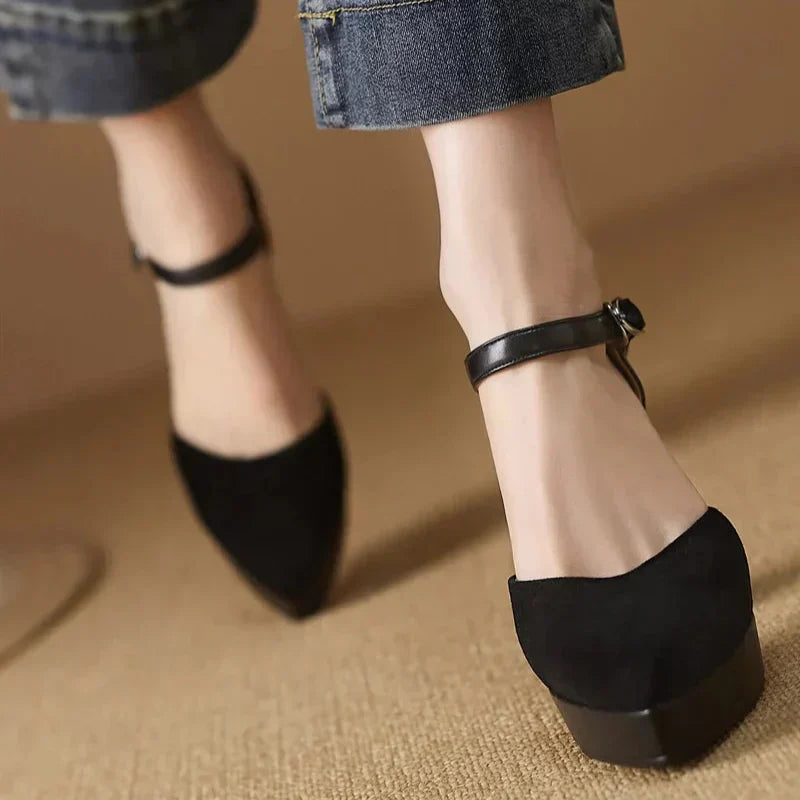 Mary Jane Heels for Women - Classic Ankle Strap Pumps