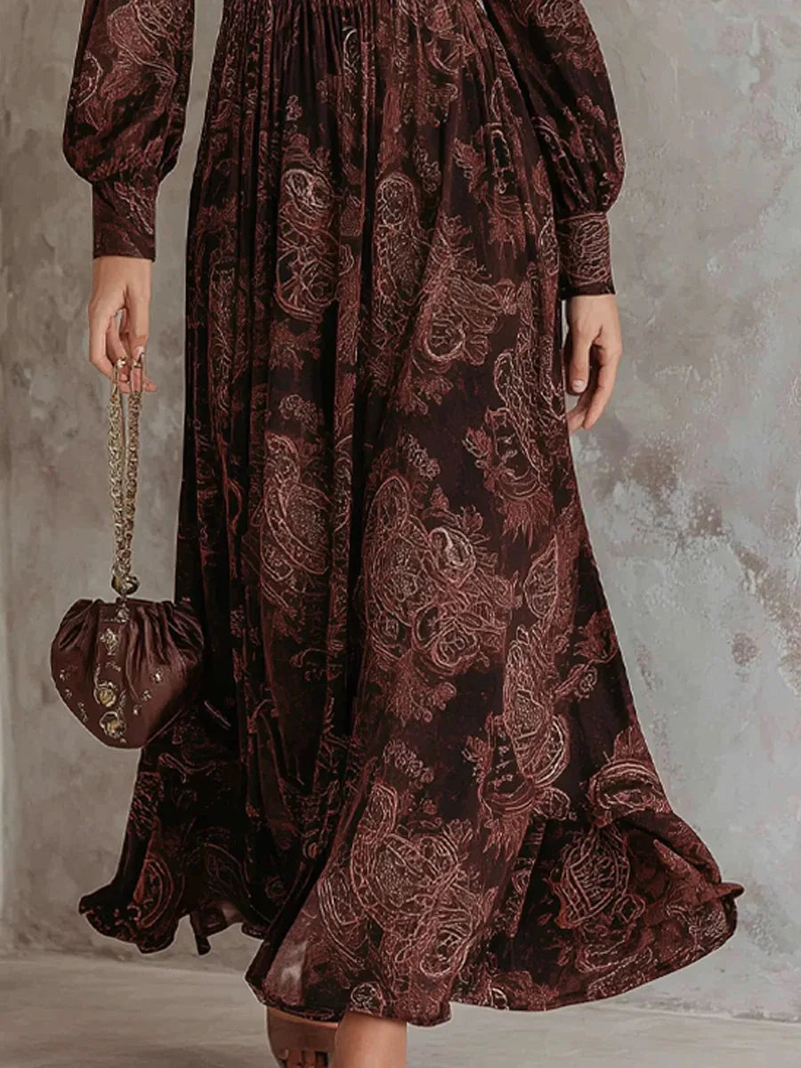 Vintage Maxi Dress for Women - Flowing Bohemian Style