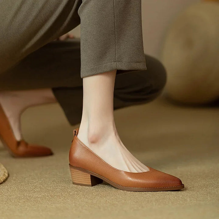 Mary Jane Flats with Ankle Strap - Classic Comfortable Pumps
