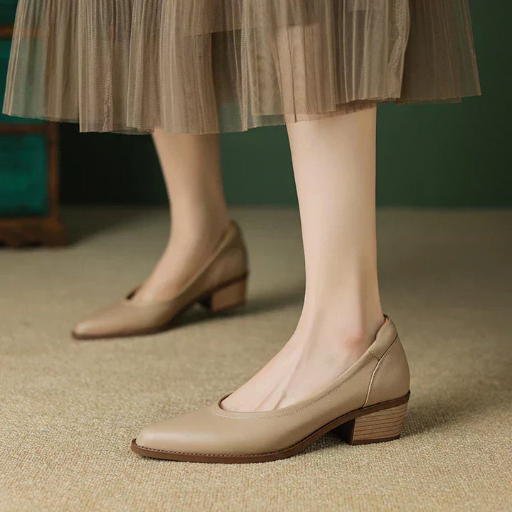 Mary Jane Heels for Women - Mid Heel Comfortable Strap Shoes
