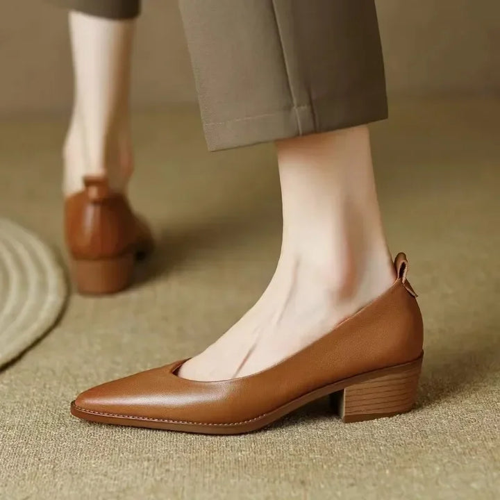 Mary Jane Flats with Ankle Strap - Classic Comfortable Pumps