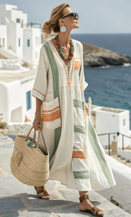 Coastal Maxi Dress for Women - Flowing Summer Dress