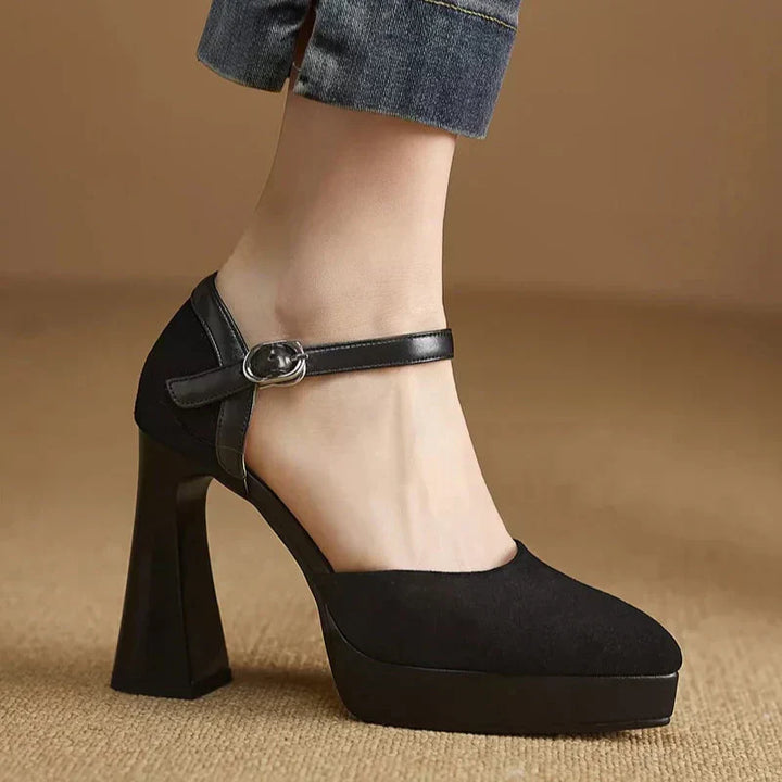 Mary Jane Heels for Women - Classic Ankle Strap Pumps