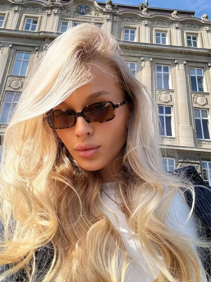 Small Rectangular Sunglasses for Women - Chic Retro Style