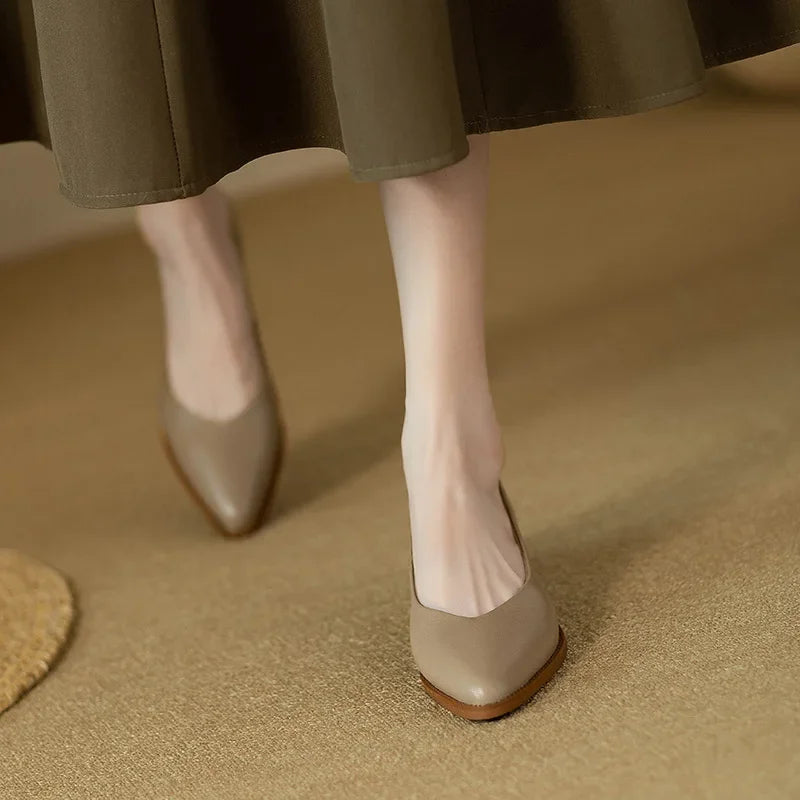 Mary Jane Flats with Ankle Strap - Classic Comfortable Pumps