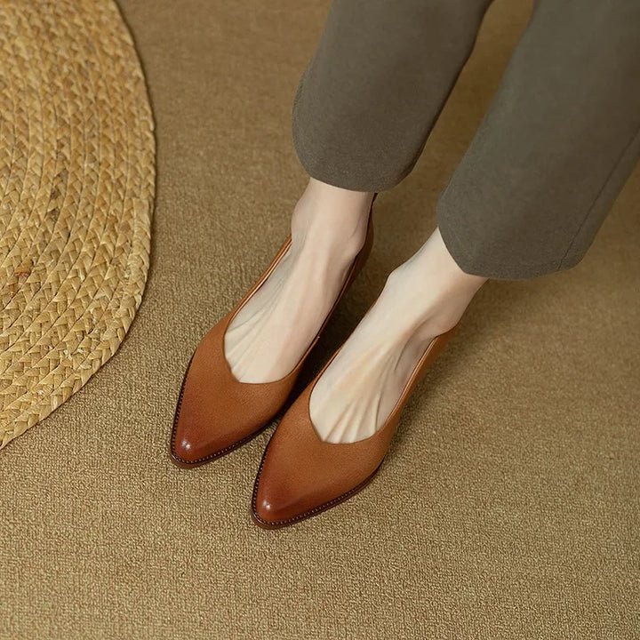 Mary Jane Flats with Ankle Strap - Classic Comfortable Pumps