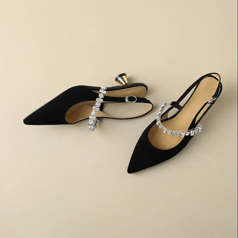 Mary Jane Pumps with Ankle Strap - Comfortable Low Heel Shoes