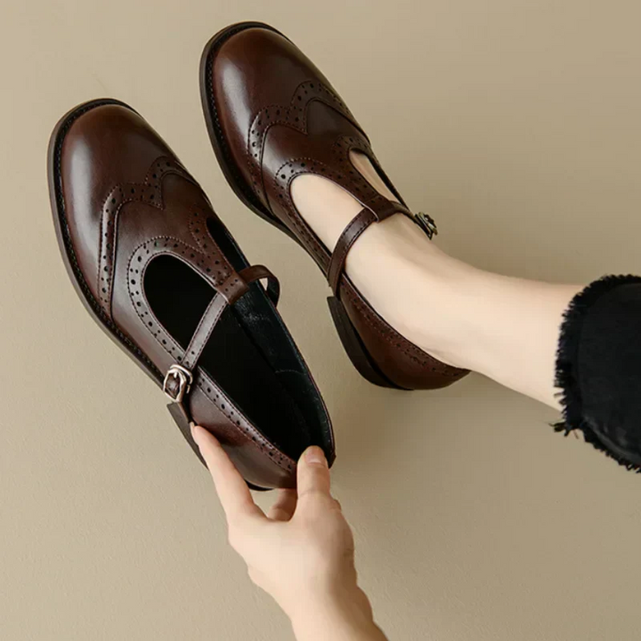 T-Strap Mary Jane Flats for Women - Comfortable All Day Shoes